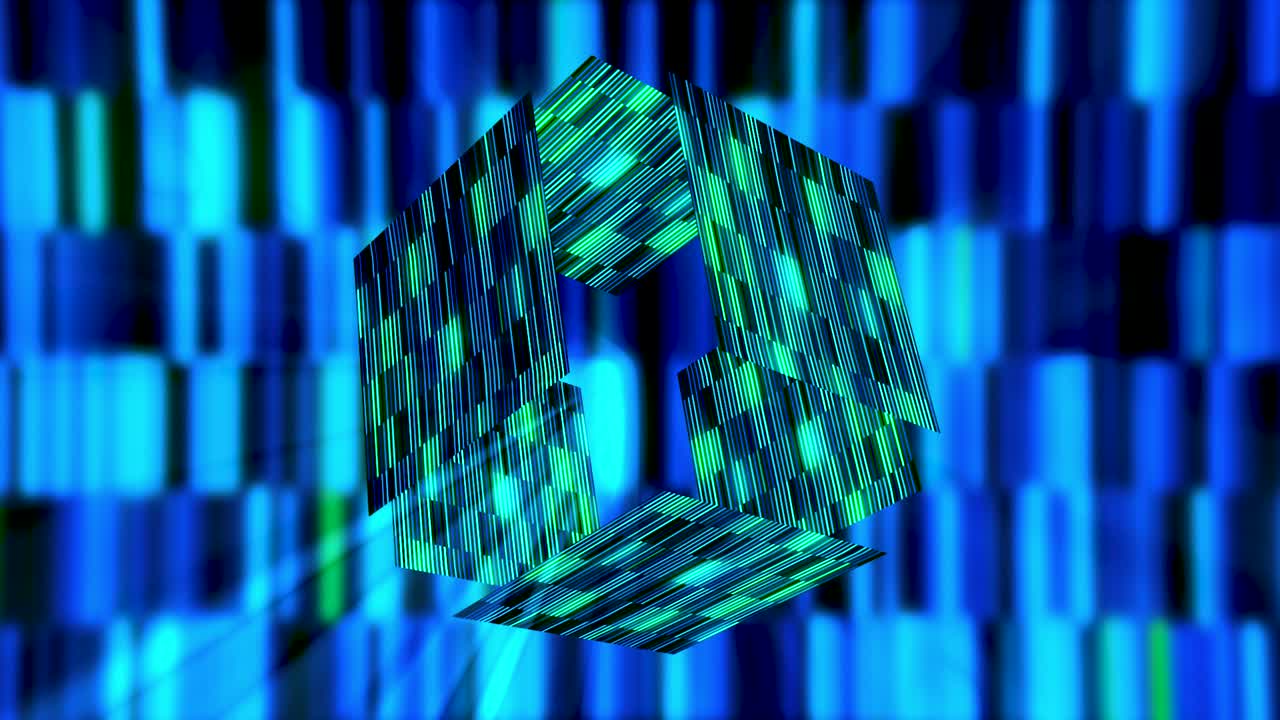 cubo brillante abstracto