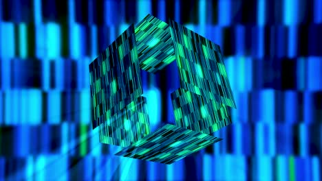 cubo brillante abstracto