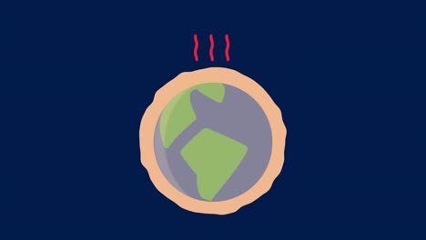 simple and cute global warming animation