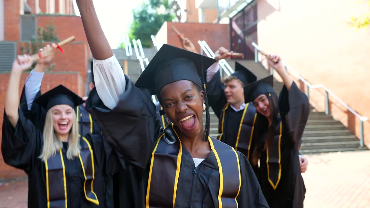 Graduating students celebrate their academic achievement