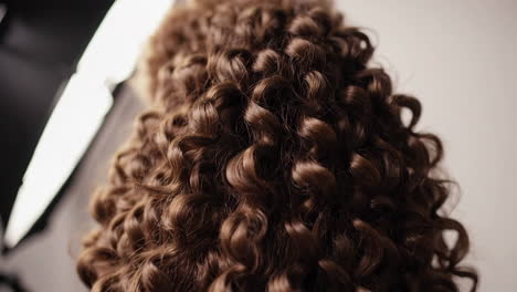close-up of curly hair