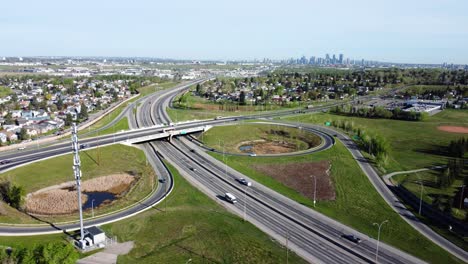 interchange of glenmore trail and 18 street in riverbend, calgary