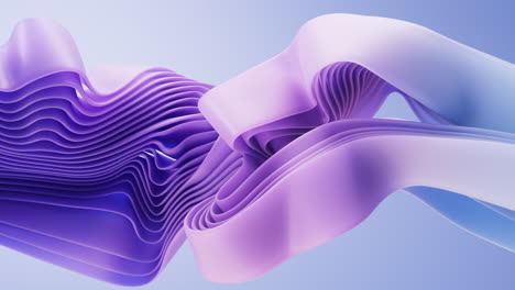 el fondo de las cintas curvas púrpuras de gradiente fluido, renderización 3d.