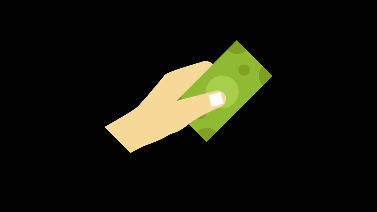 la mano con el dinero