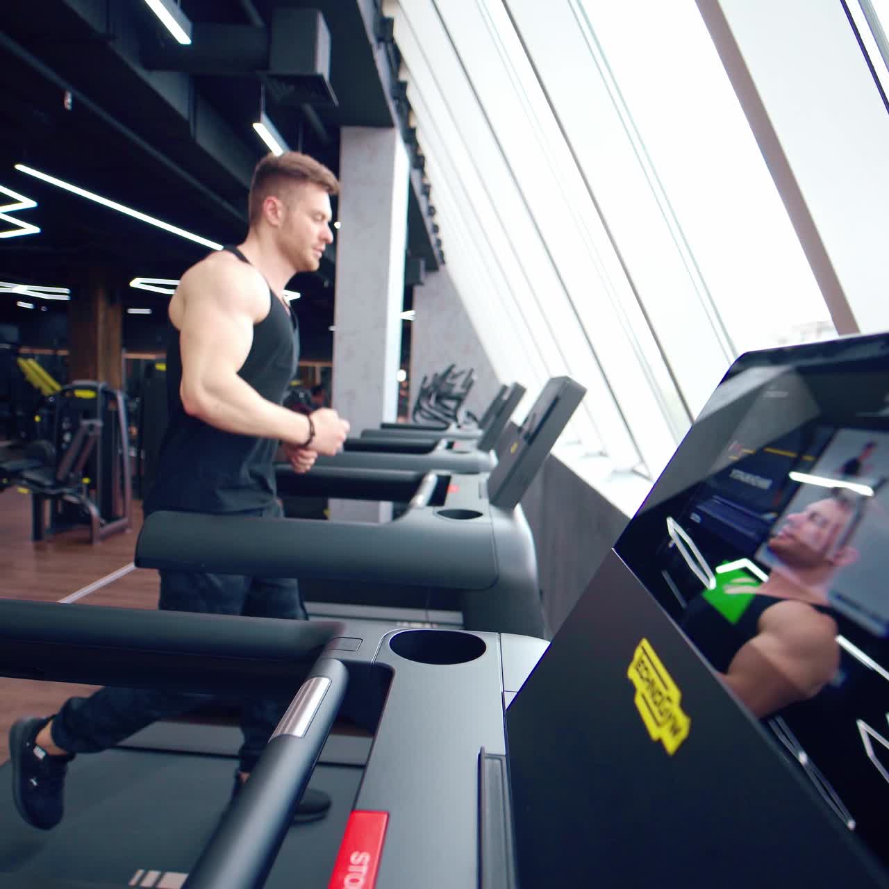 Fitness man training cardio exercise