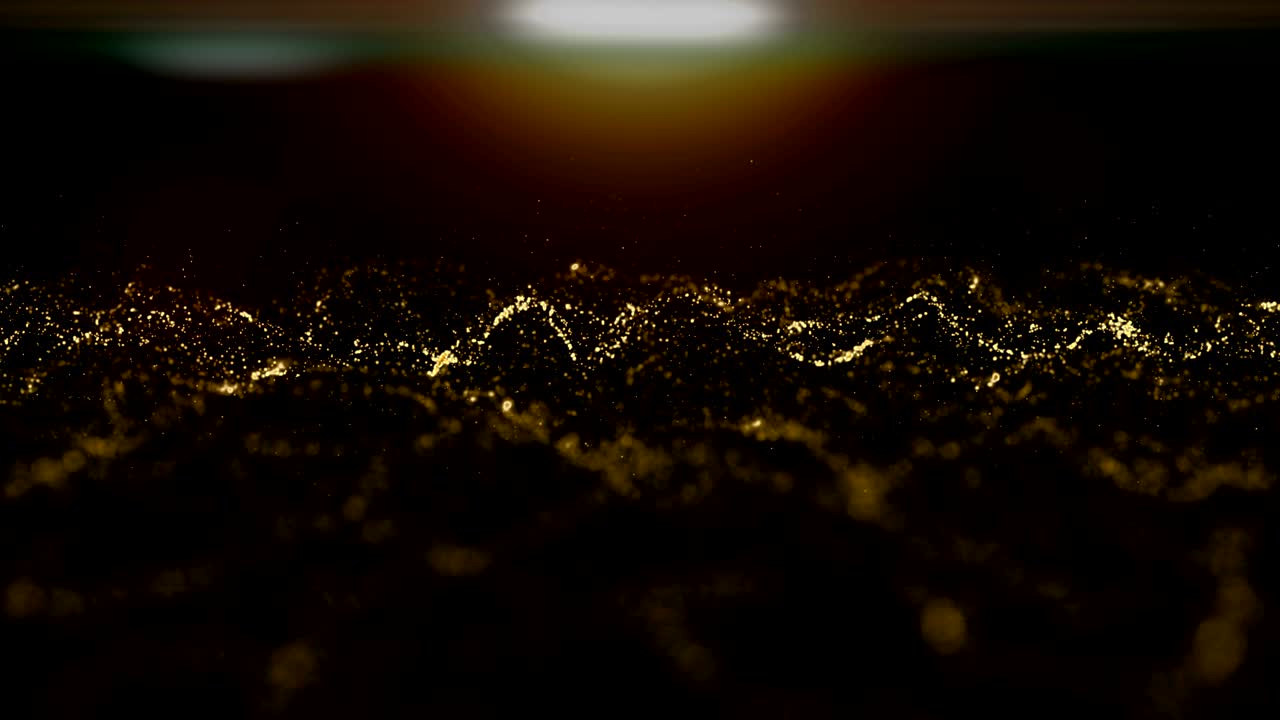 Golden particle footage | Premium Stock Video Footage