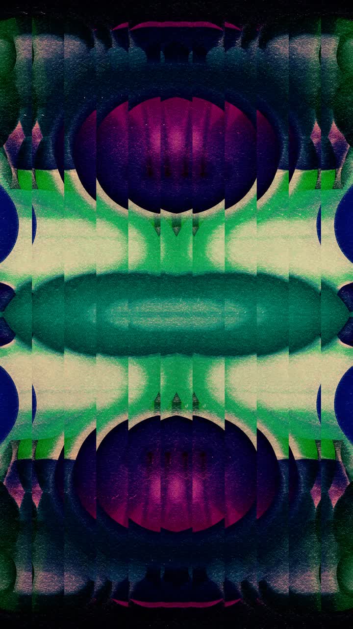 Abstract Symmetrical Pattern with Dynamic Green and Blue Colors