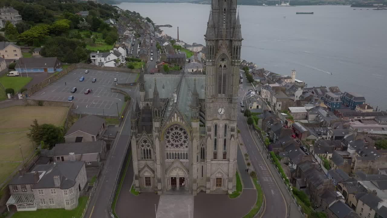 St Colman&rsquo;s Cathedral Cobh Close Top Down Aerial View
