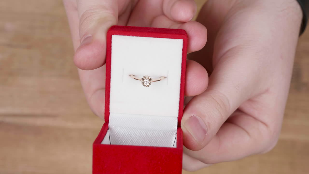 Engagement Ring in Red Box