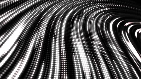 pattern of glowing bent neon lines. fast movement and flickering of white and black led stripe. music looping seamless club animation.