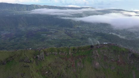 4k mt batur volcano in bali indonesia cinematic shot