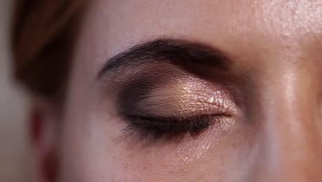 close-up of eye makeup