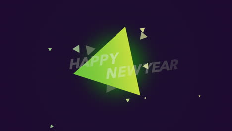 Feliz-Año-Nuevo-Con-Triángulo-Verde-Neón-En-Degradado-Púrpura