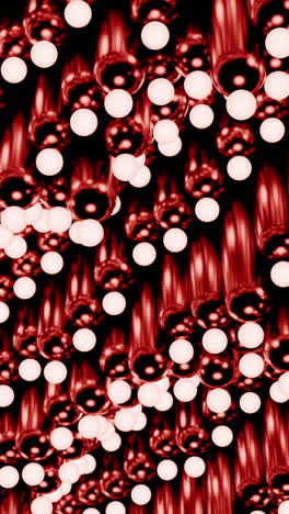 abstract red and white geometric pattern