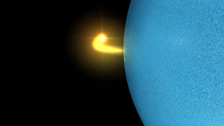 3D animation of the blue planet