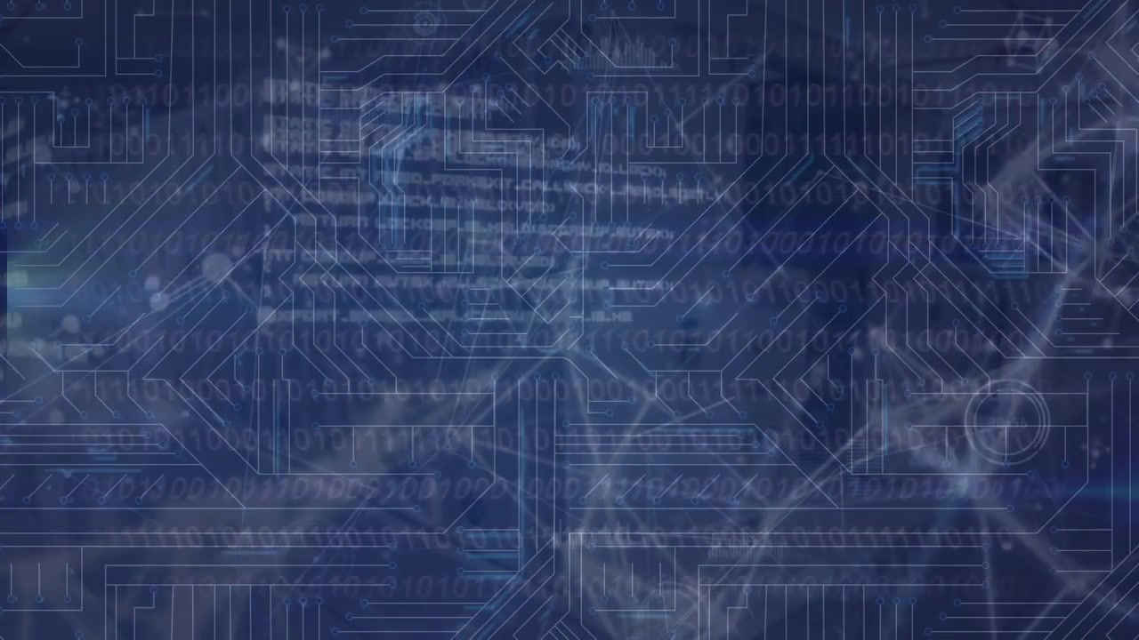 Animation of data processing over computer circuit board