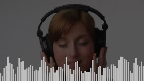 digital composite of a woman listening to her favorite tune