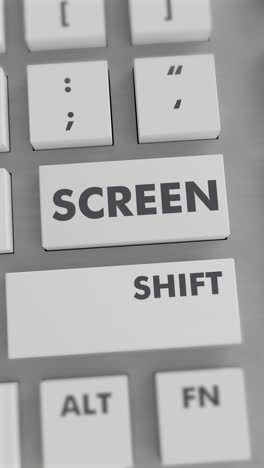 screen button pressing on keyboard vertical video