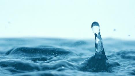 rain water drops falling in super slow motion.