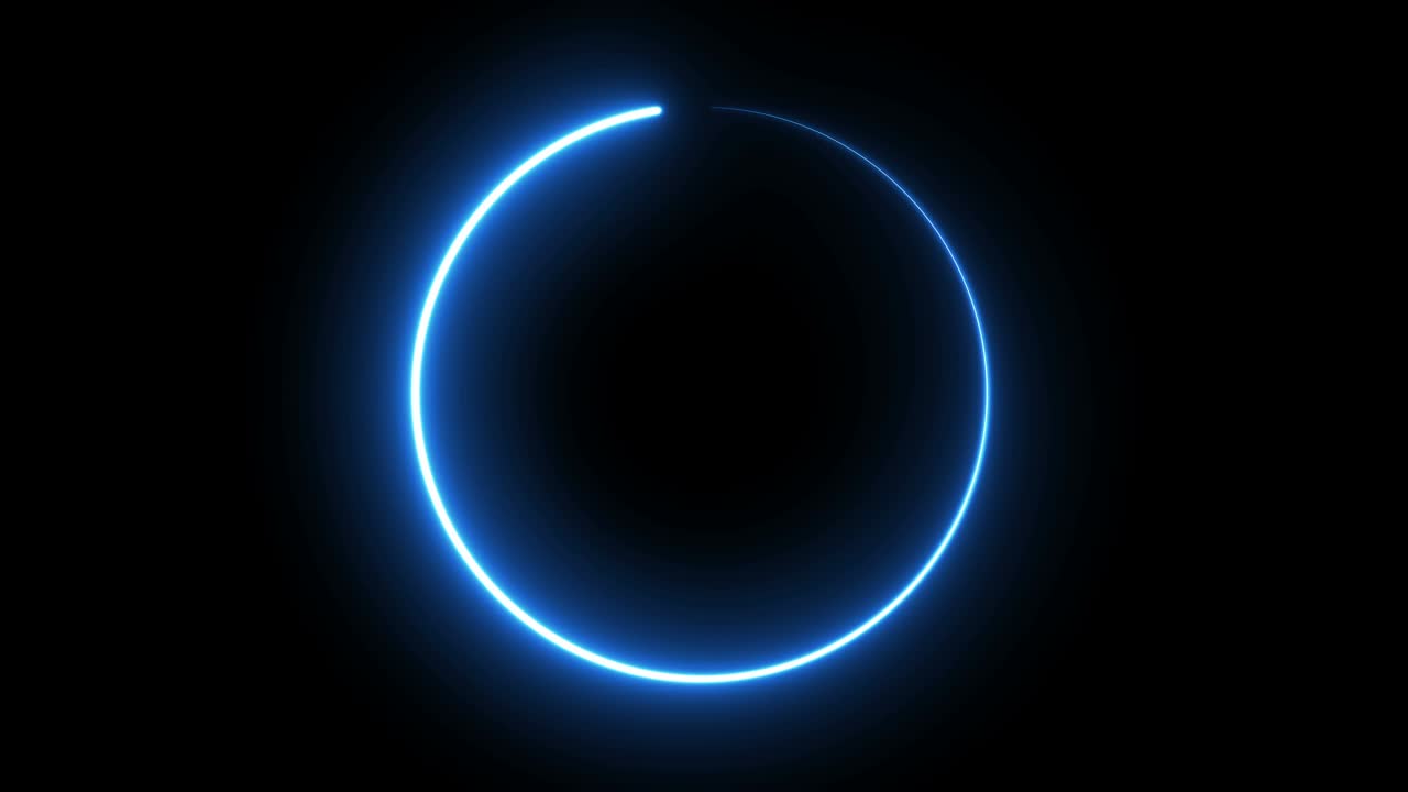 fondo de electricidad abstracto. marco de círculo brillante. energía de energía conducida. parpadeo elipse de neón.