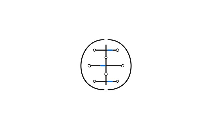 Minimalist Animated Line Graphic Forming a Circular Network Diagram