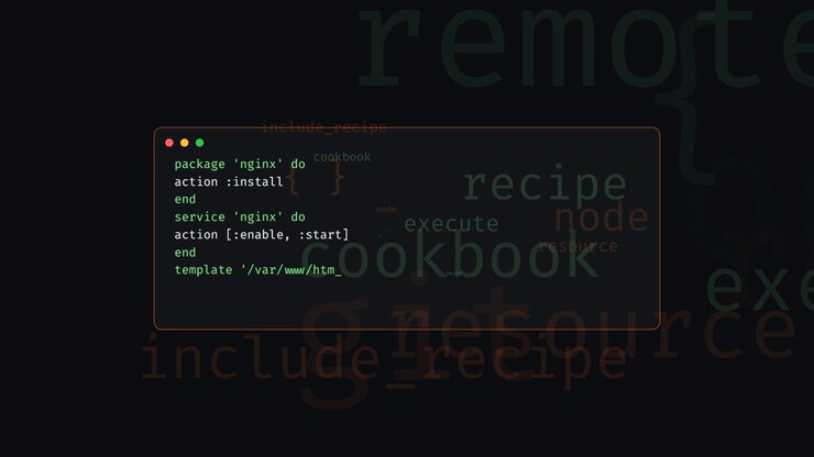 Chef Ruby Code Snippet Displayed in Terminal Window