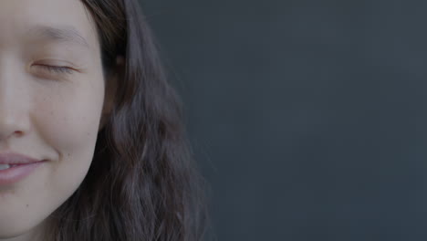 close-up of a smiling woman