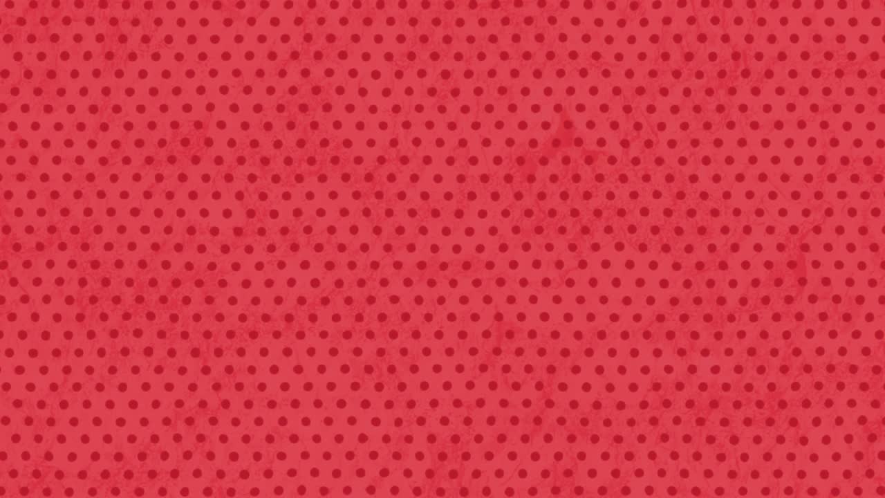 Rows of dots moving against red background