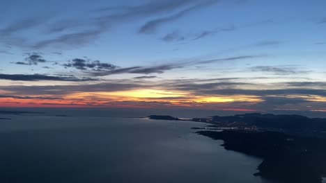 Arriving-Ibiza-island-in-the-night-in-a-plane