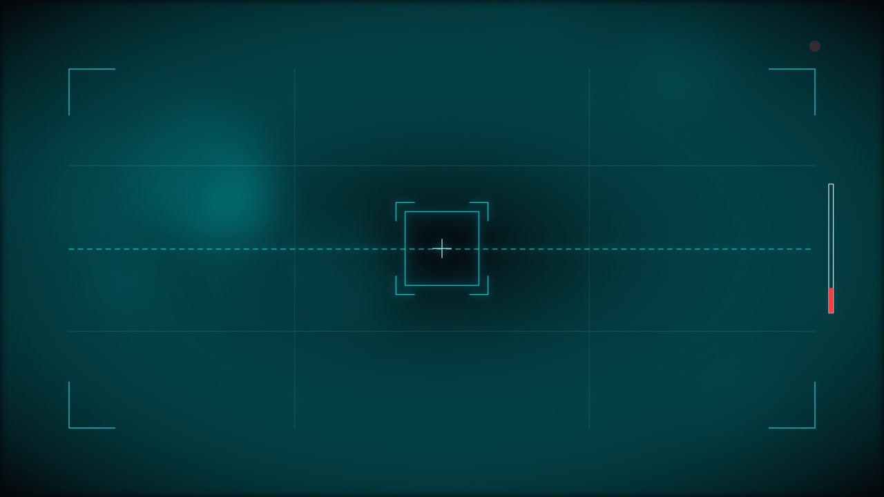 Digital Camera Viewfinder Interface Overlay with Scanning Motion
