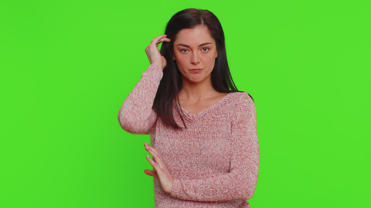 Lovely woman asking reason of failure, disbelief irritation, feeling bored, disappointed, bad news