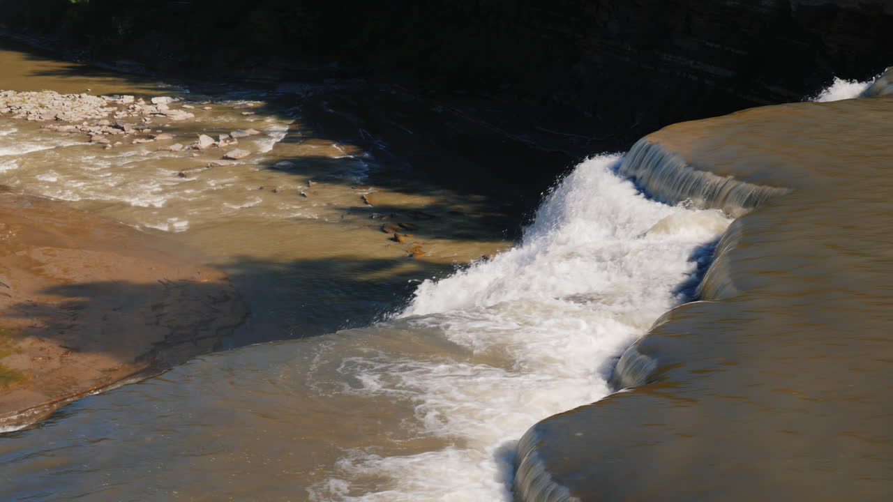 Wide Waterfall in a River