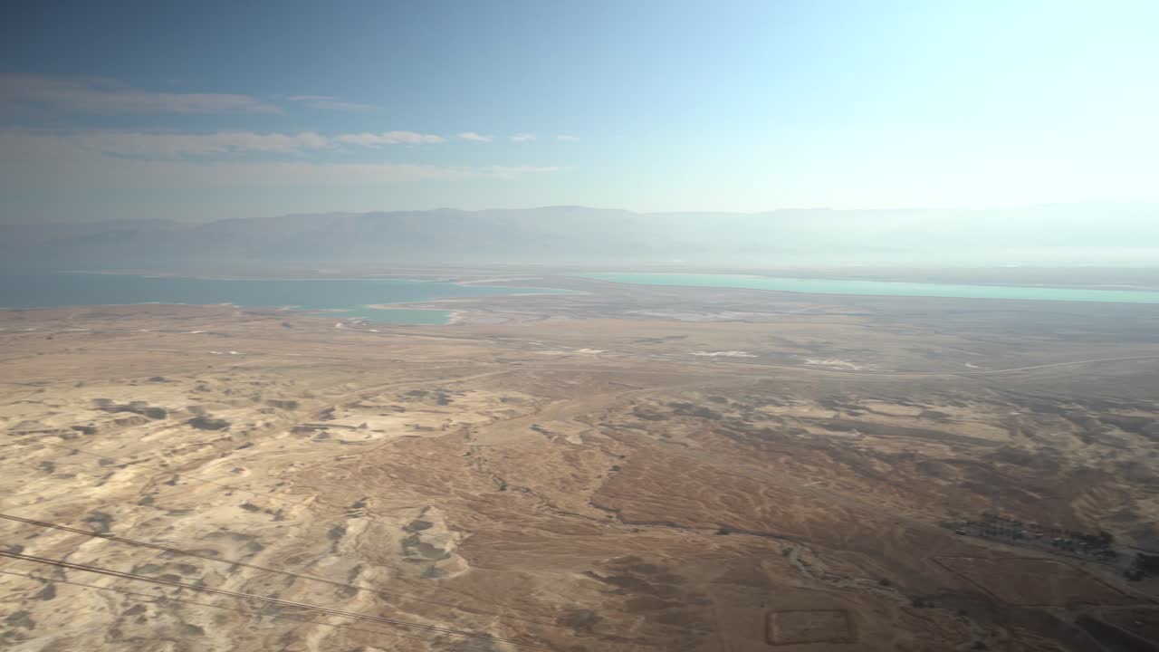 이스라엘 사막 산의 풍경 조감도 항공