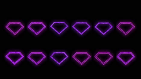 Purple-diamonds-pattern-with-pulsing-neon-light