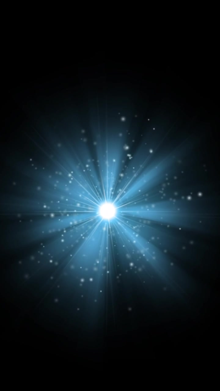Animazione di luce blu su sfondo nero