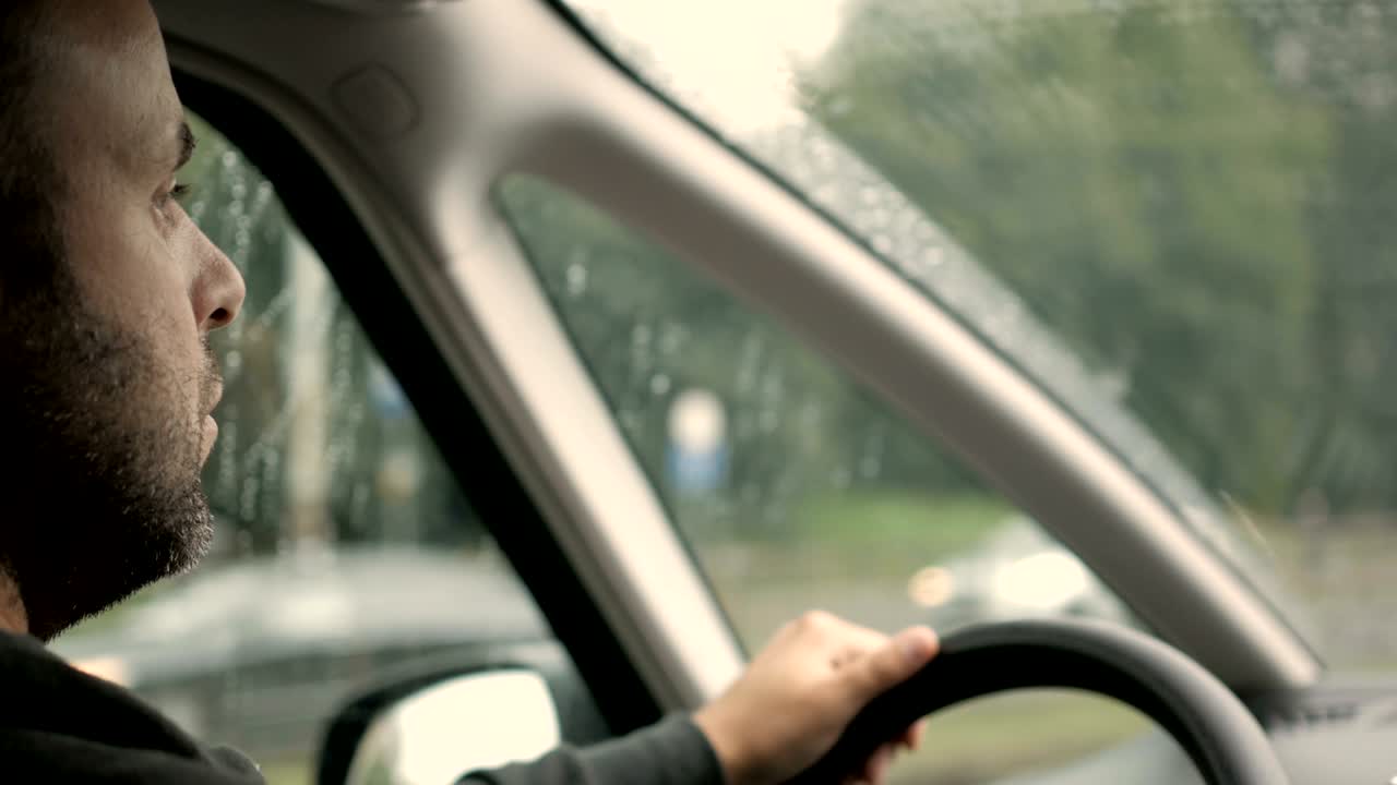 은 날 뉴욕의 거리를 달리는 젊은 남자, 내부 촬영