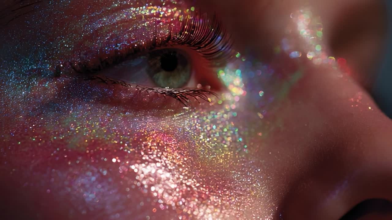 Luminosi bagliori e glitter per valorizzare il design creativo del make-up