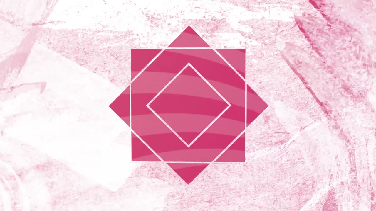 анимация белых фигур над линиями на красном фоне