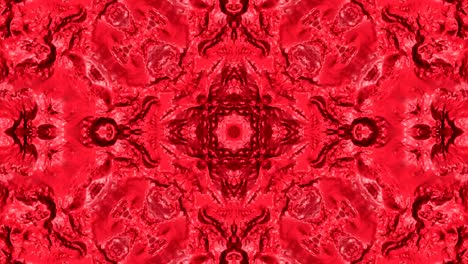 3d abstract kaleidoscope red colored.
