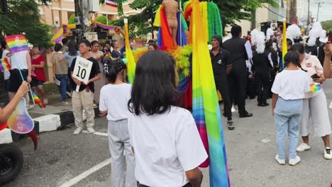 children at a pride parade