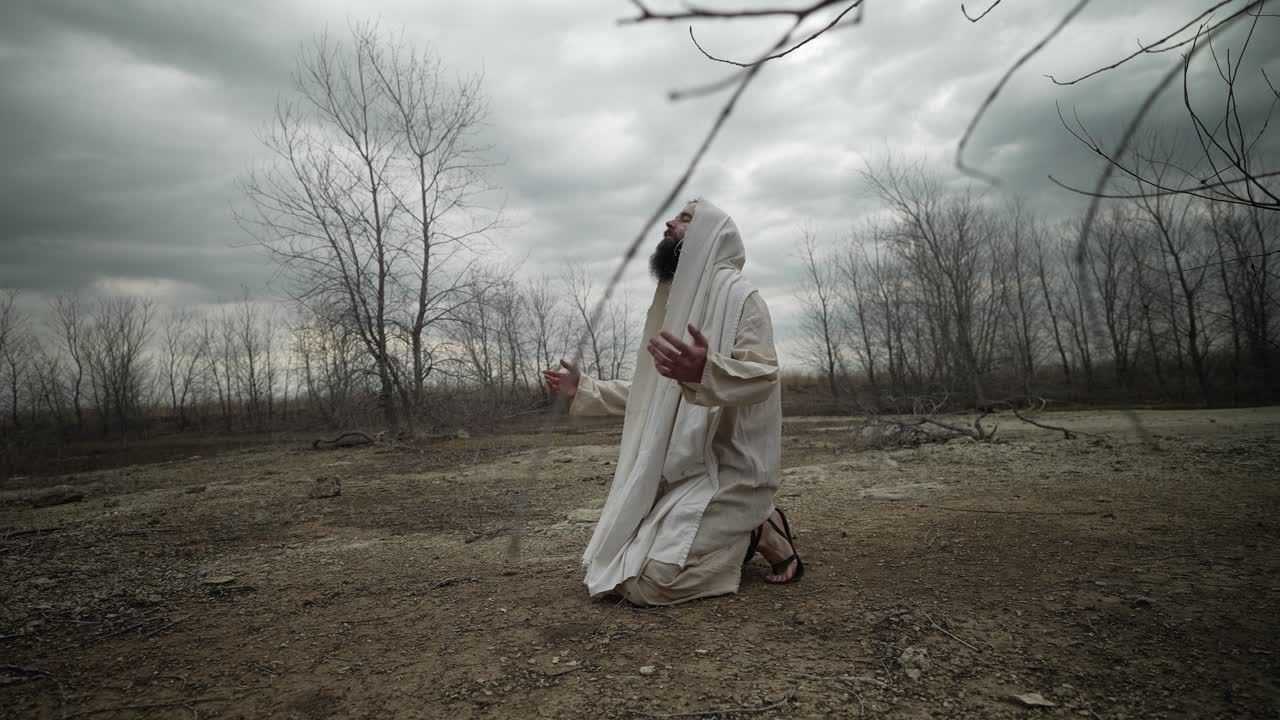 - Jesus Christ, kneeling, pray, knees, prayer, praying, bible, prophet, christianity, christian, Gods love, heaven, pray, prayer, praying man, God, spiritual, easter, cross, resurrection, religious