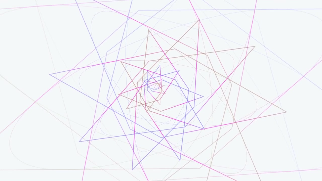 Abstract Geometric Animation of Rotating Colorful Lines