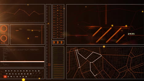 animation of data processing and map over yellow spots