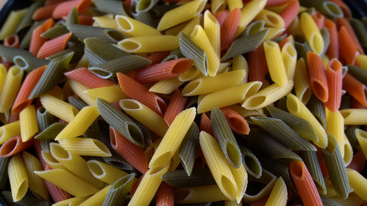 la pasta de macarrones en un plato en la mesa, cerca.