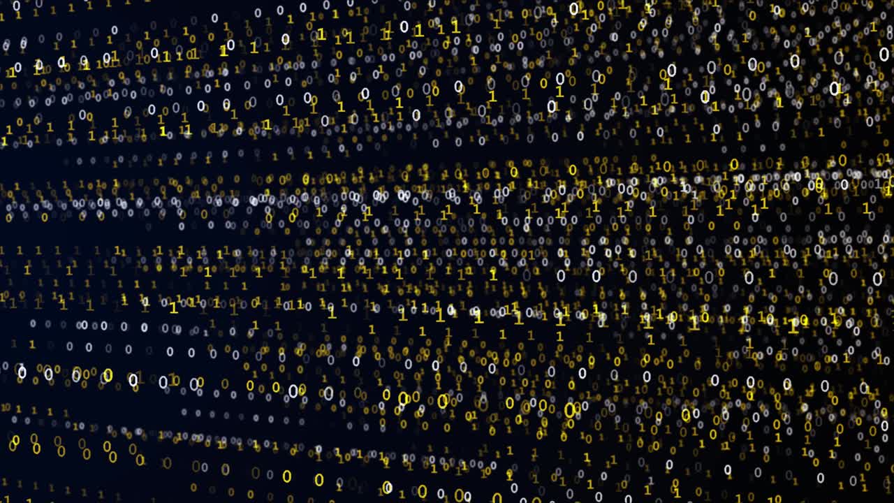 4K 3D Futuristic digital data code Loop abstract background.