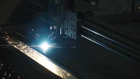 plasma cutting machine in action