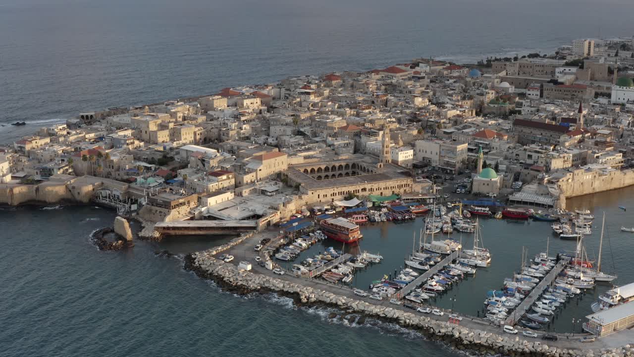 Aerial View of Jaffa Old City and Port