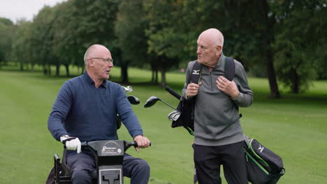 Two Elderly Men Golfing