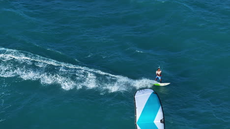 kiteboarding in the ocean