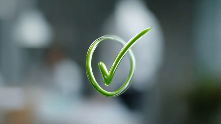 A Vibrant Green Checkmark Symbolizing Success, Completion, and Affirmation in Modern Digital Interface with a Soft Focus Background